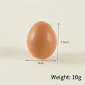 Realistic brown PU foam egg toy, 5.5cm height, 4cm diameter, stress relief model - Brown