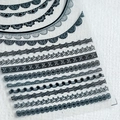 Adesivi per nail art 5D con motivo in pizzo nero e design floreale vintage KX017 - Stile in Pizzo Nero (KX017)