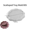 Siliconen bloemblad tray vorm met golftextuur voor DIY hars gieten, model 005 - Golvende Dienblad