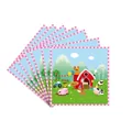 Farm theme shaped paper plates featuring cute cartoon animals for children birthday parties - Farm Napkins