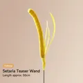 Varita para gatos de 50 cm amarilla con forma de cola de zorro y felpa suave flexible - Tipo estándar / Amarillo