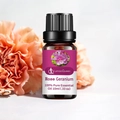 10ml Pure Rose Geranium Essential Oil in amber glass bottle with floral background - Rose Geranium (single Ingredient)