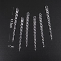 Set of 6 clear acrylic icicle ornaments 13.5cm long for Christmas tree hanging decoration - Transparent Christmas Spiral Scroll Ornaments (Set of 6)