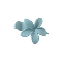 Pince à cheveux fleur bleue mate en résine pour un coiffage élégant et sophistiqué - Bleu Mat