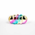 Iridescent wavy cloud clutch bag with metallic finish and rainbow gradient color - Three-color Gradient