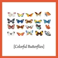 20 pieces colorful laser bronzing butterfly stickers for DIY scrapbooking decoration - Colorful Flower Butterfly