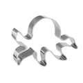 Emporte-pièce en forme de poulpe en acier inoxydable avec finition métallique polie - Motif Poulpe