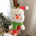 Bracciale a scatto pupazzo di neve in peluche con cappello rosso per festa di Natale - Pupazzo di neve (B-C22)
