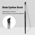 Angled eyeliner brush with fine bristles and black handle for precise eye makeup - G1093 Angled Blade Eyeliner Brush