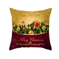Dettaglio della federa natalizia con schiaccianoci, regali e scritte festive oro - 45x45cm / Lusso Oro Felice Anno Nuovo (7)