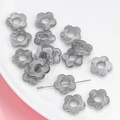 Gray 14mm acrylic flower beads for DIY jewelry and earring making accessories - 14mm / 7# Transparent Dyeing (kp6522)