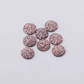 Macro shot of 12mm rose gold resin flatback drusy stones for jewelry making - 12mm / Rose Gold (23)