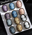 12-Piece Antique Gold Six-Color Cameo Style (Antique Gold 6-Color Cameo Small Card)