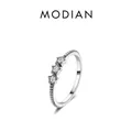 Minimalist S925 sterling silver star ring featuring three cubic zirconia stars and beaded band - US Size 5 / Silver