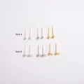 S925 sterling silver ball stud earrings in silver and gold finishes with closed loop - Style A-Ball (3mm) / Gold