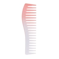 Pink and white gradient scalp massage brush with wide teeth for hair washing - Hair Comb - Gradient Peach Pink