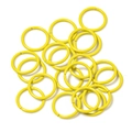 Vibrant yellow painted split rings in 8mm and 10mm size for DIY jewelry making - Yellow