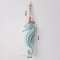 Mediterranean style seahorse wall hanging decoration pendant for home restaurant bar decor. - Seahorse / Sky Blue