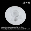 3D rose flower silicone mold for DIY fondant cake decoration and soap making - Style 3 / Clear