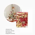 Set decorazioni natalizie bordeaux con 29 pezzi di fiocchi e fiori festivi - Accessori Rosso Vino Confezione Piccola (29 Pezzi/Set)