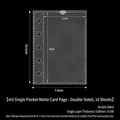 Frosted texture M5 size transparent photocard page protector 10.5x7.6cm set of 10 - M5 1-Pocket Frosted Double-Sided Pages 10 Sheets 86#