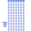 Blue bat-shaped fringe curtain with cutout details for Halloween party decoration - 100cmx200cm / Blue Bat