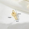 Kleiner 14K Gold gefüllter Schlüsselanhänger, 15mm DIY Schmuckzubehör Teil - Schlüssel