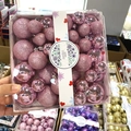 Roze kerstballenset in displaydoos met glitter en matte afwerkingen voor kerstboomdecoratie - 44 Stuks / Roze