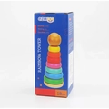 Educational wooden rainbow tower stacking toy for toddlers in macaron colors packaging - Small Rainbow Tower Stacker