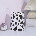 Sac cadeau en papier kraft écologique avec motif de vache élégant noir et blanc - Imprimé vache