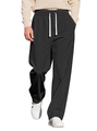 Pantaloni sportivi neri da uomo in tessuto jacquard a treccia con coulisse - S / Nero