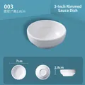 Piatto per salse in melamina bianca da 3 pollici con bordo antiscivolo, diametro 7 cm - Piattino per Salsa con Bordo da 3 Pollici