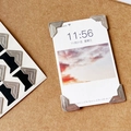 Silver vintage style L-shaped photo corner stickers for DIY scrapbook and album crafts - Silver