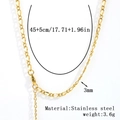 Golden 18K gold plated stainless steel snake bone chain necklace in 3mm width - 3.0mm Curb Lip Chain - Gold