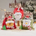 Christmas drawstring gift bags featuring 3D Santa, reindeer, and snowman designs - Set of 3 J22 J23 J24 Bag