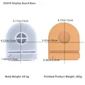Dimensiones detalladas del molde de silicona semicircular y base de tarjeta hecha - D5059-Molde de Base para Portavelas