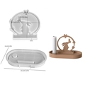DIY Easter rabbit candle holder silicone mold set with striped tray for resin art - Butterfly Rabbit Candle Holder Tray Mold Set-002