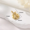 Gold bicycle sprocket pendant with cubic zirconia for DIY jewelry making 20.5mm - 14K Gold - Bicycle Gear