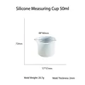 Light blue 50ml silicone measuring cup with double scale for DIY mold tools - 50ml Silicone Measuring Cup