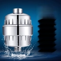 Universal 15-stage shower water filter with silver chrome finish for skin protection - 15 Stage Shower Water Filter (Silver)
