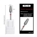 Diamond nail drill bit PG-48 peanut shape fine grit with red ring for manicure - PG-48 Fine-Peanut Head