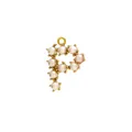 Letter P pearl pendant in gold finish with white and pink pearls for DIY jewelry - Letter P - Pink