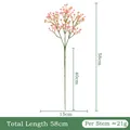 Pink artificial babys breath flower branch with green stem, 58cm length for home decor - AHB1909 Series / Pink
