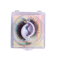 Natural style synthetic false eyelashes model ZN07 in holographic packaging - Curled Style (ZN07)