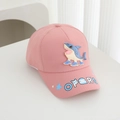 Cappellino rosa per bambini con squalo 3D e ricamo a stella blu sulla visiera del berretto - 52cm (3-6 Anni) / Rosa
