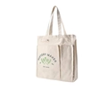 Bolso tote minimalista de lona blanco roto con gráfico deportivo de bádminton - 42x40x10cm / Blanco lechoso