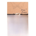 Detail of pinky promise card with black heart dinosaur and red dinosaur woven bracelets - Red And Black Cord