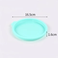 Teal round silicone cake mold with 16.5cm diameter for layered rainbow mousse baking - 6 Inch / Green