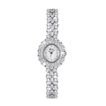 Orologio al quarzo da donna argento con zirconi marquise e quadrante in madreperla bianca - Argento