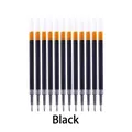 Set di 12 ricariche per penne gel nere da 0,5 mm con punte protettive in cera rossa - Ricarica per penna gel - Nero / 0.5mm